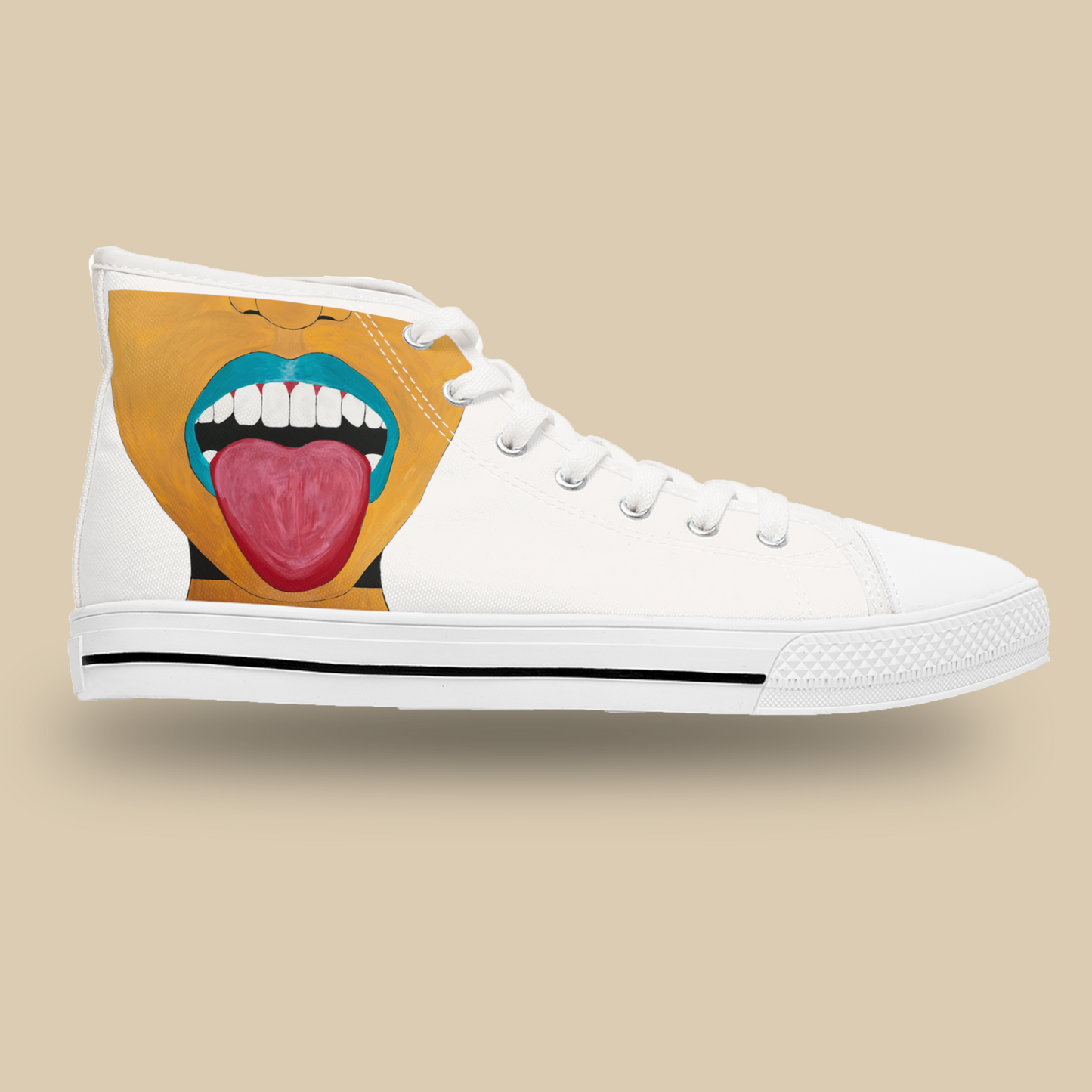 women's designer high top sneakers. OG MOUTH + TONGUE by arok. coolest kicks on the block