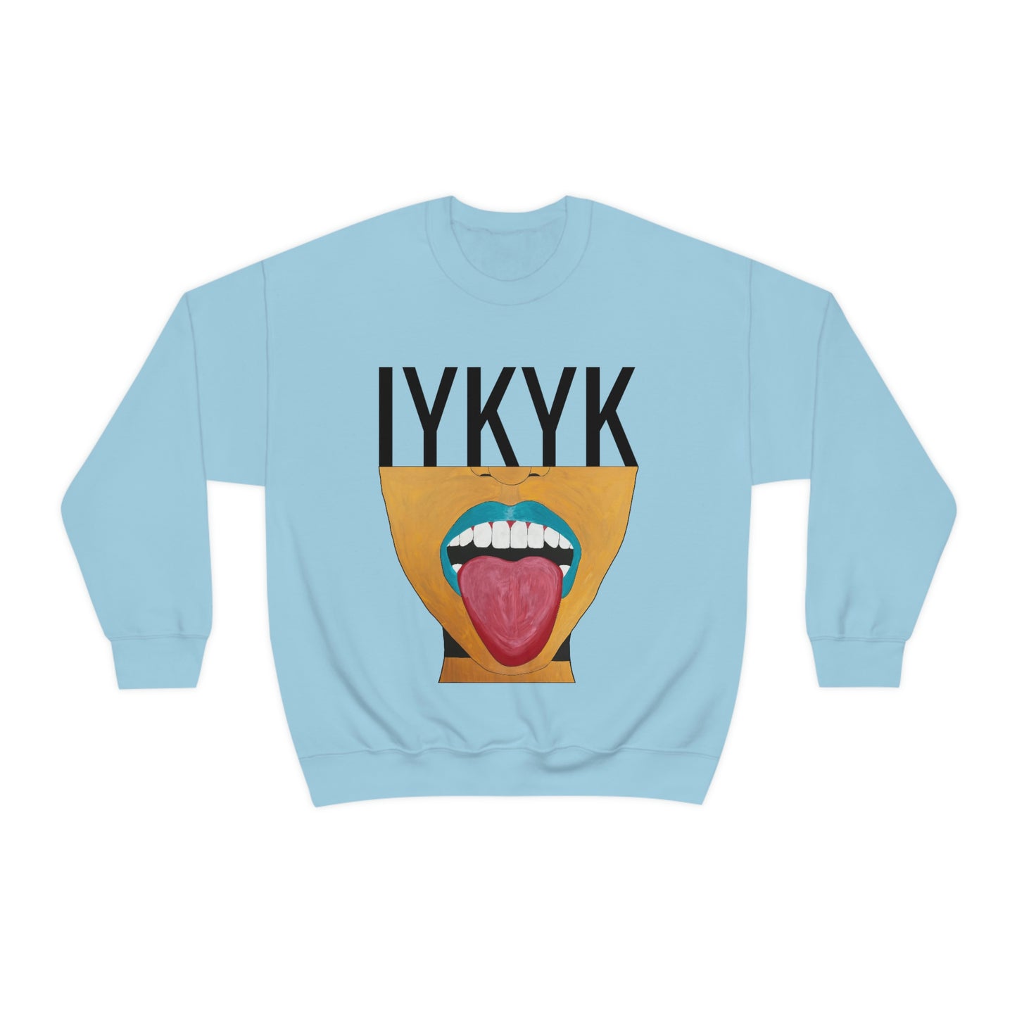 IYKYK by AROK. crewneck sweatshirt for women + men