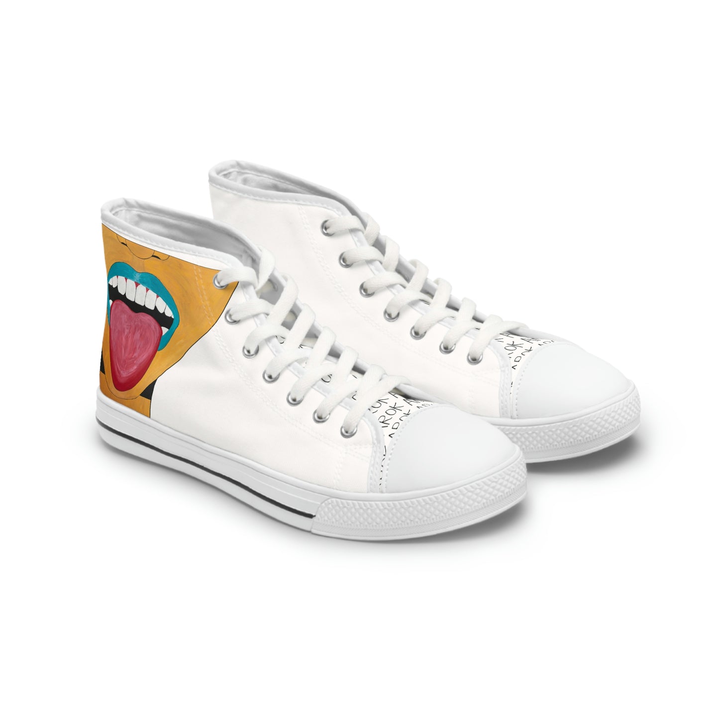 women's designer high top sneakers. OG MOUTH + TONGUE by arok. coolest kicks on the block