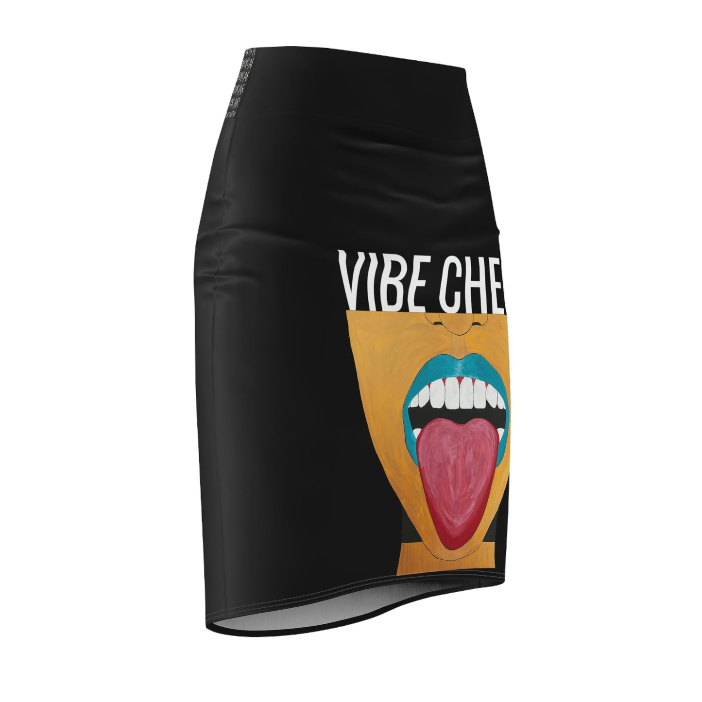 VIBE CHECK by AROK.  badass black women's pencil skirt