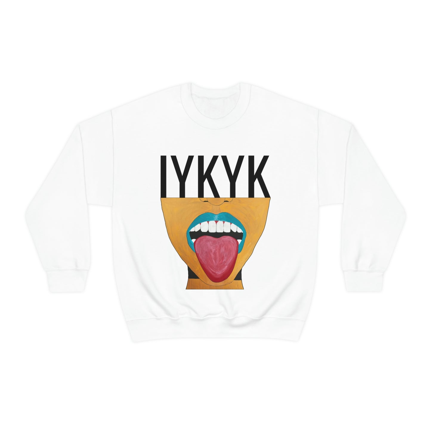 IYKYK by AROK. crewneck sweatshirt for women + men