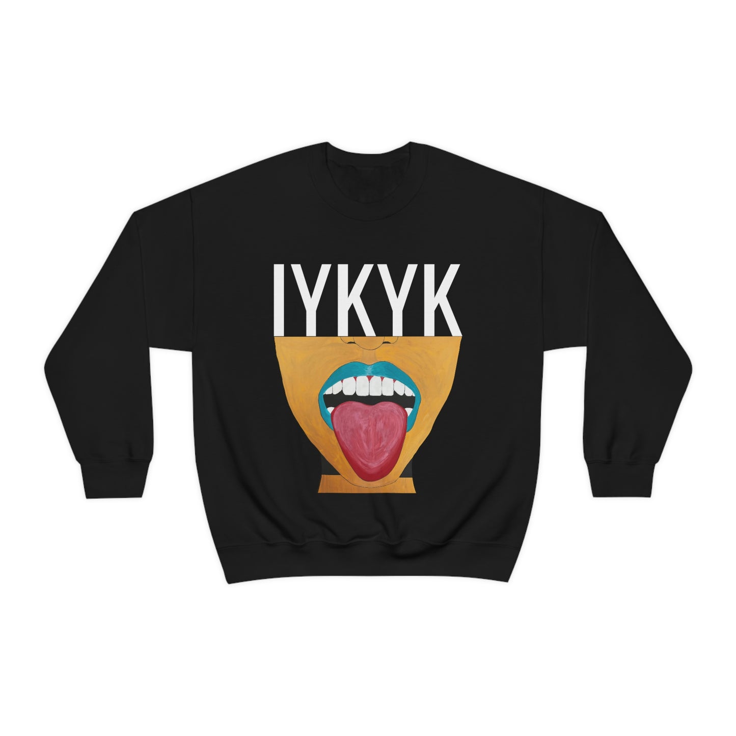 IYKYK by AROK. crewneck sweatshirt for women + men