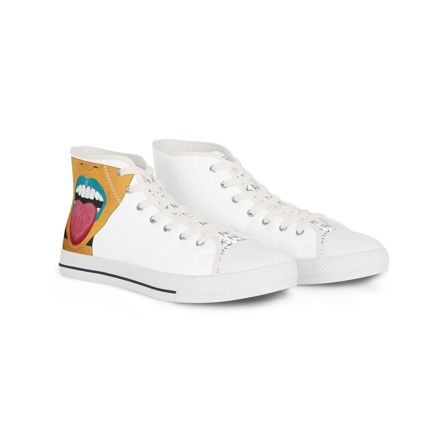 men's designer high top sneakers. OG MOUTH + TONGUE by arok. coolest kicks on the block