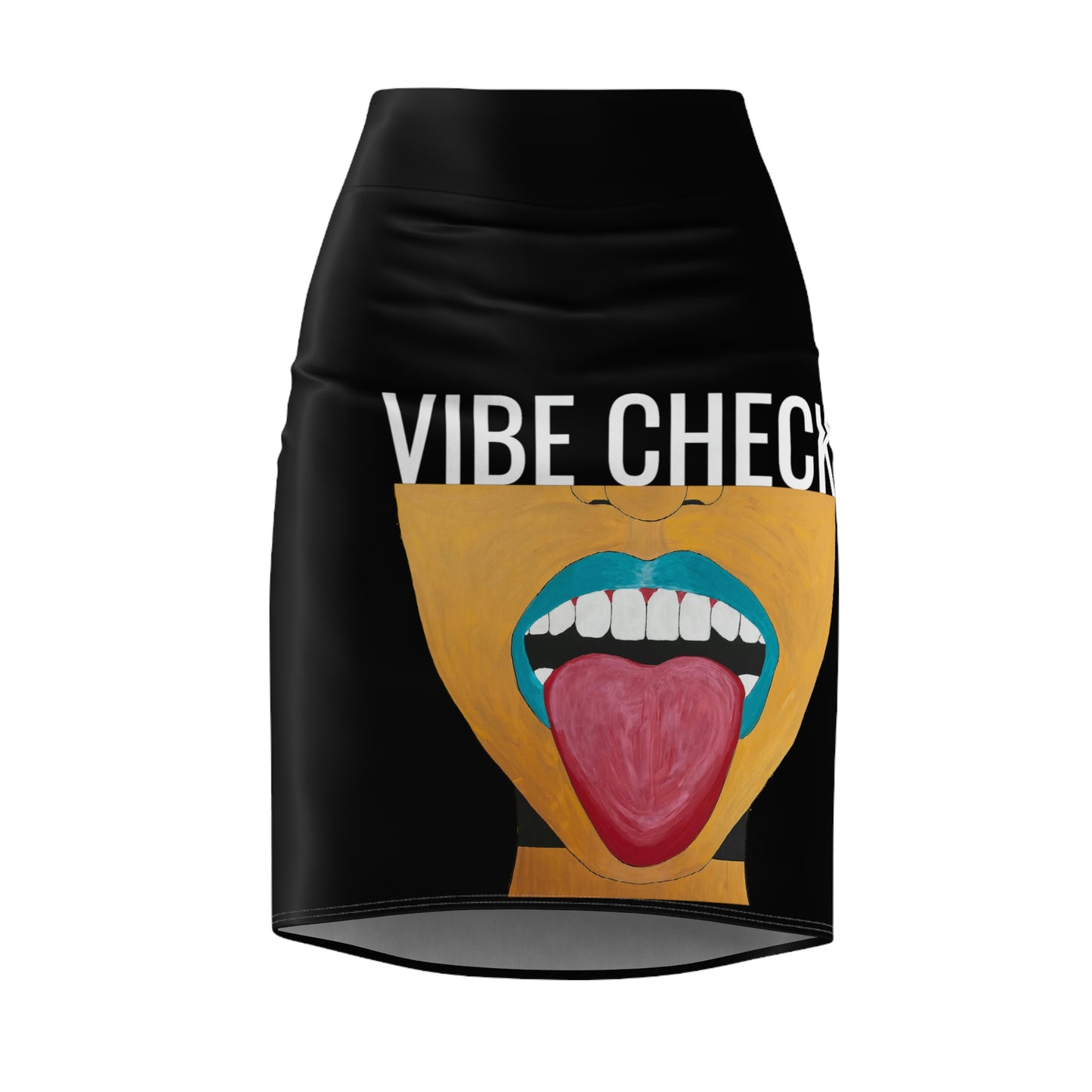 VIBE CHECK by AROK.  badass black women's pencil skirt