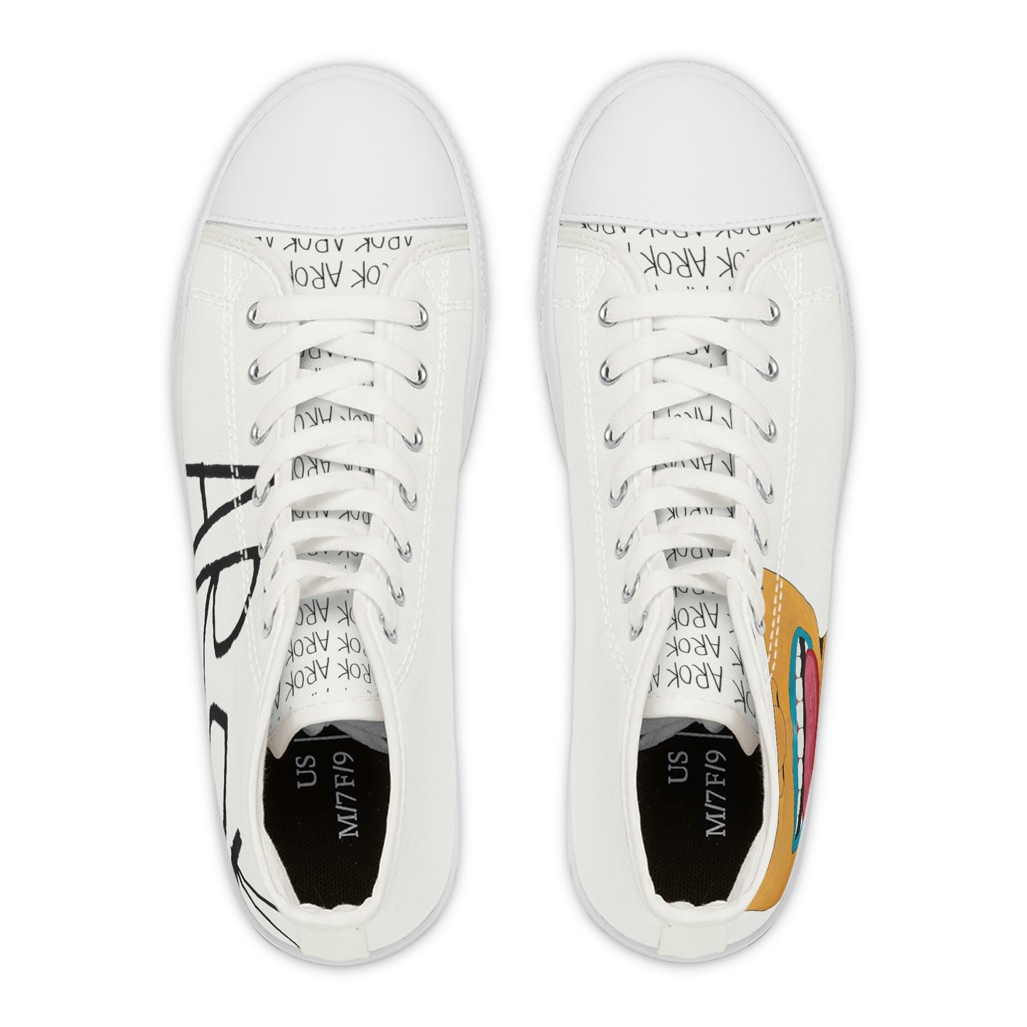 women's designer high top sneakers. OG MOUTH + TONGUE by arok. coolest kicks on the block